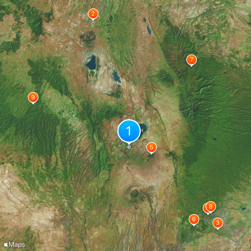 Hell's Gate National Park Mapa