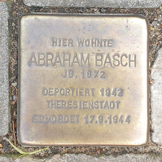 Stolperstein dedicated to Abraham Basch
