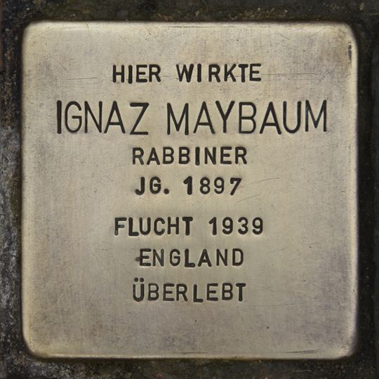 Stolperstein en memoria de Ignaz Maybaum