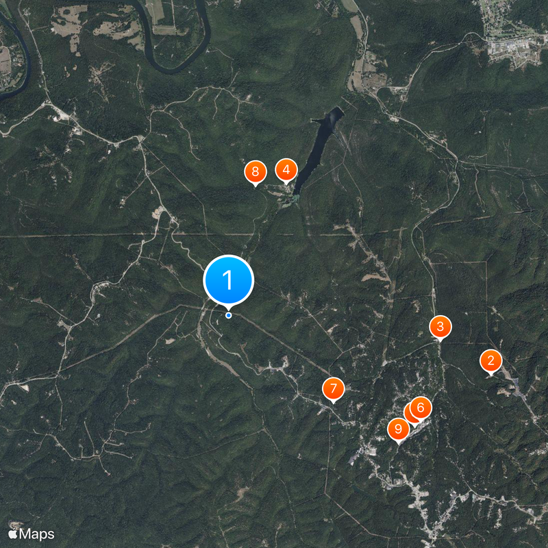 Thorncrown Chapel Mappa