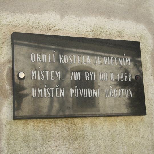 Pamětní deska zaniklého hřbitova