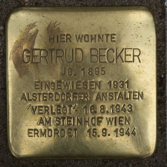 Stolperstein en memoria de Gertrud Becker