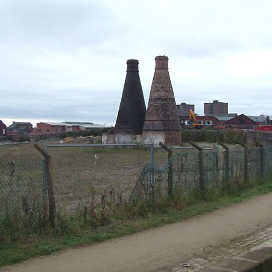 Pair Of Bottle Ovens At Johnson's Pottery