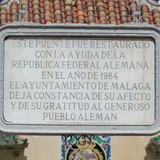 Placa a la Restauración del Puente de los Alemanes