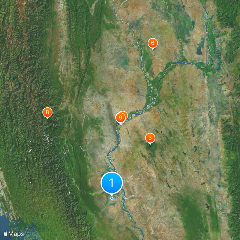 Regione di Magway Mappa