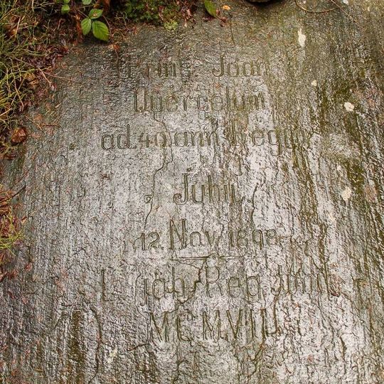 Památník ve Strážné u lesní cesty