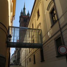 Mostní přechod nad Balbínovou ulicí v Klatovech