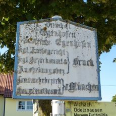 Ortsschild aus Gusseisen