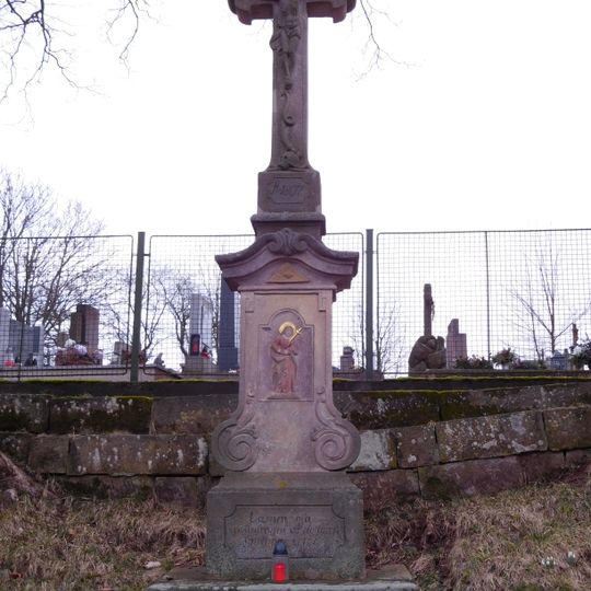 Cross near church in Čistá u Horek