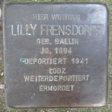 Stolperstein dedicated to Lilly Frensdorff