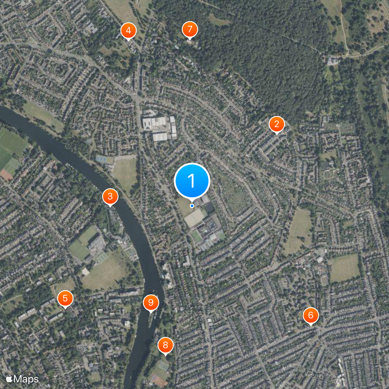 The Tiffin Girls' School Map