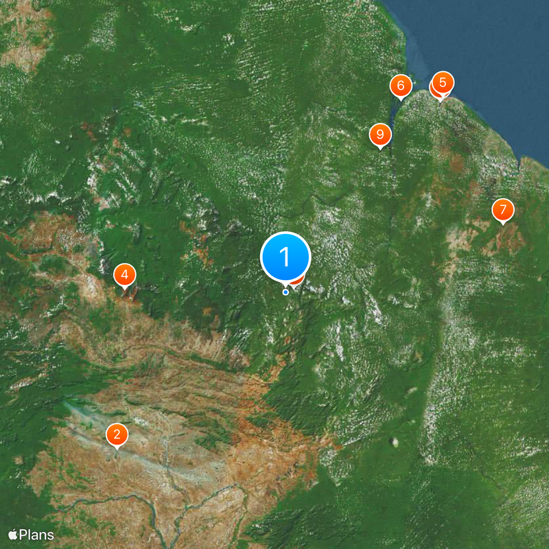 Cataratas Kaieteur Mapa