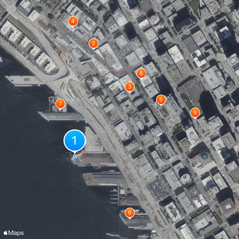 Seattle Great Wheel Mappa