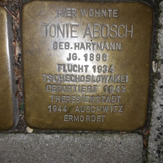 Stolperstein dedicated to Tonie Abosch