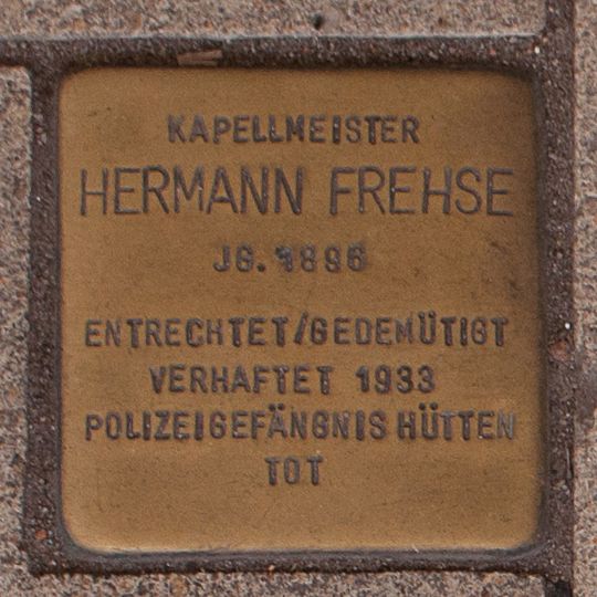 Stolperstein en memoria de Hermann Frehse