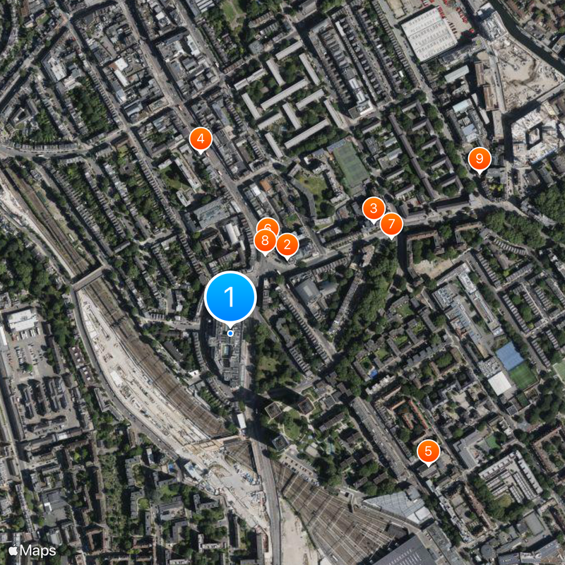 Carreras Cigarette Factory Map