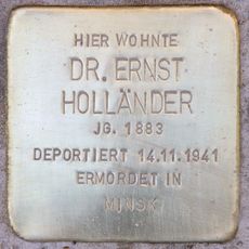 Stolperstein en memoria de Dr. Ernst Holländer