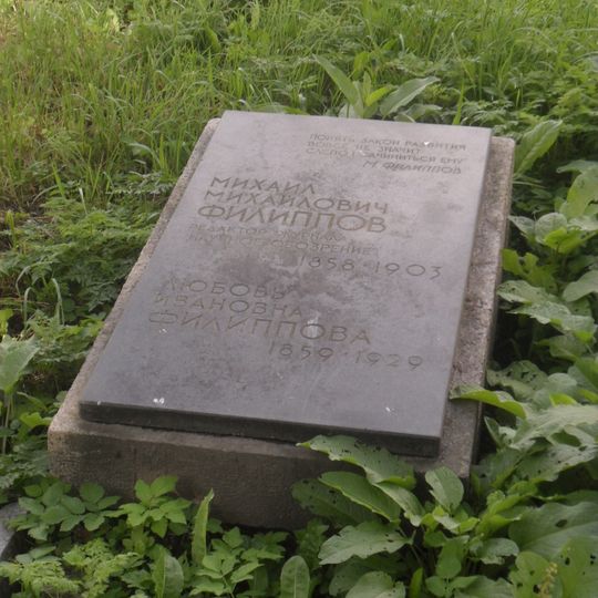 Могила М.М. Филиппова , редактора журнала «Научное обозрение»