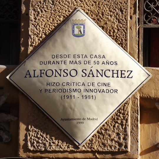 Placa conmemorativa de Alfonso Sánchez