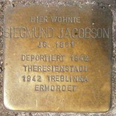 Stolperstein dedicated to Siegmund Jacobson