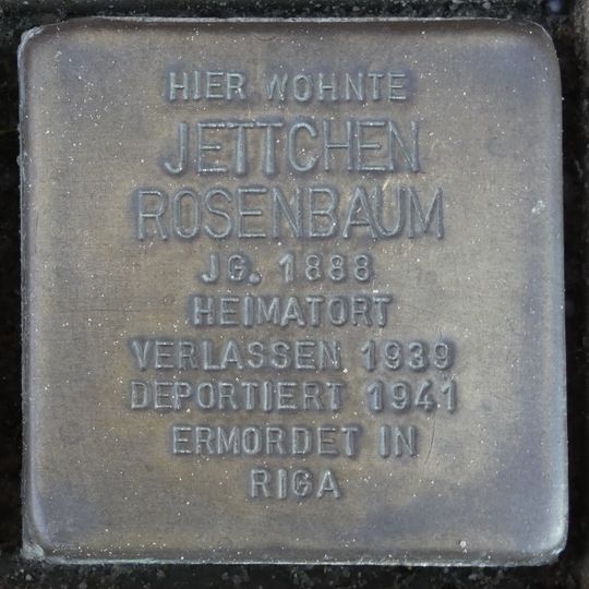 Stolperstein en memoria de Jettchen Rosenbaum