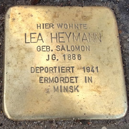 Stolperstein en memoria de Lea Heymann