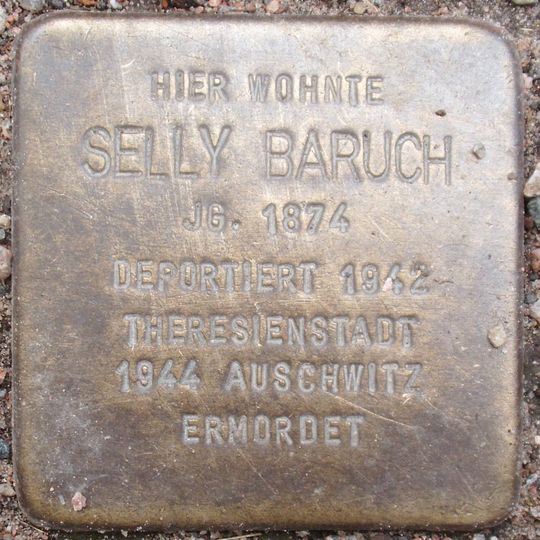 Stolperstein dedicated to Selly Baruch