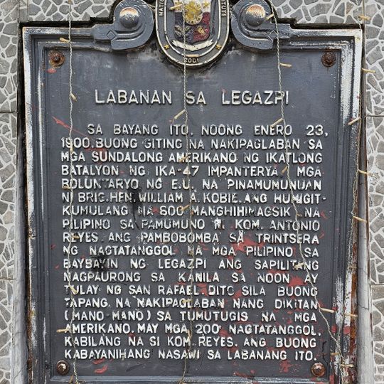 Battle of Legazpi historical marker