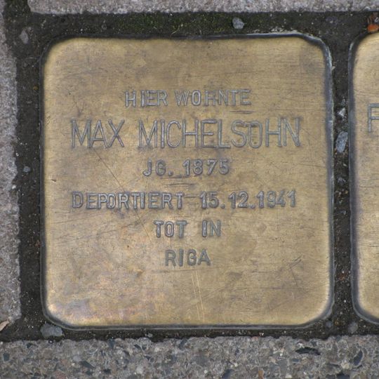 Stolperstein en memoria de Max Michelsohn