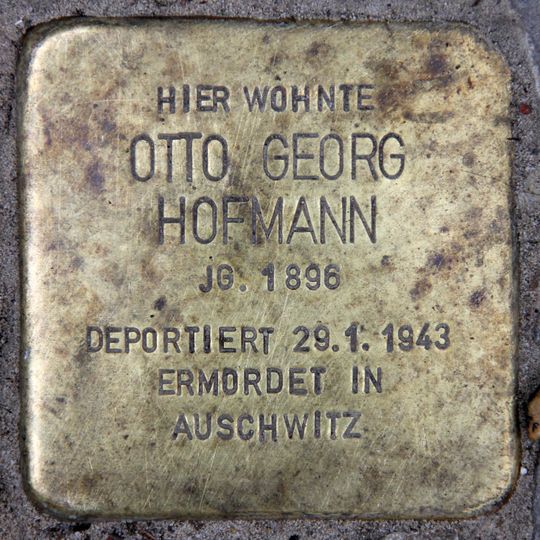 Stolperstein dedicated to Otto Georg Hofmann