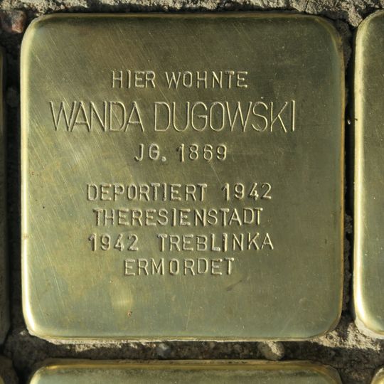 Stolperstein dedicated to Wanda Dugowski