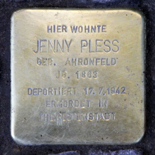 Stolperstein dedicated to Jenny Pless