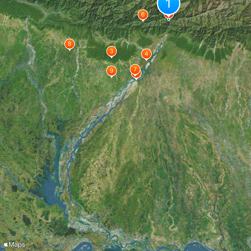 Kosi River Map