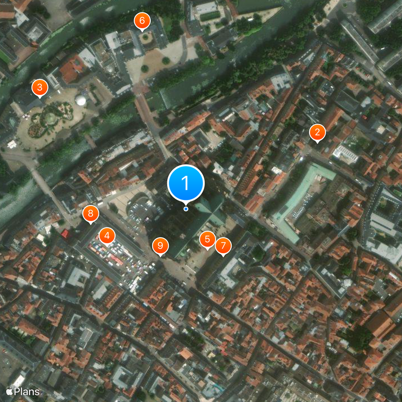 Katedra św. Szczepana w Metzu Mapa