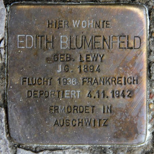 Stolperstein en memoria de Edith Blumenfeld