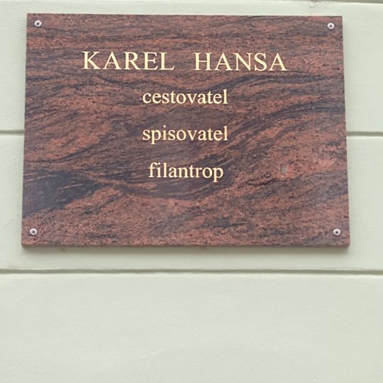 Pamětní deska Karla Hansy v Českých Budějovicích