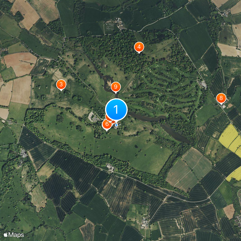 Kedleston Hall Kaart