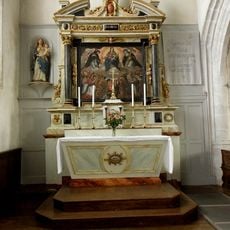 Autel et retable du Rosaire de l'église Saint-Martin de Moutiers.