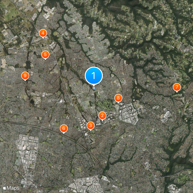 Kellyville Map