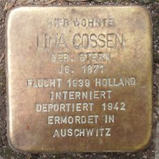 Stolperstein dedicated to Lina Cossen