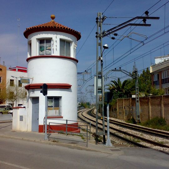 Railway control tower in Godella