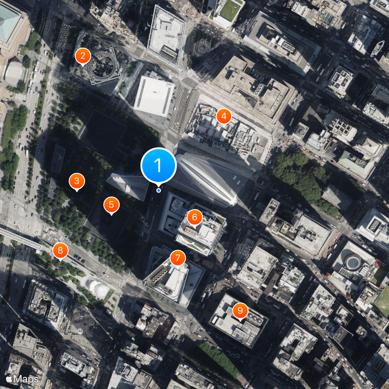 World Trade Center cross Map