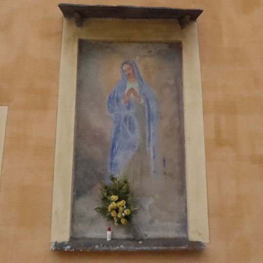 Catholic church building, mural, Work of art