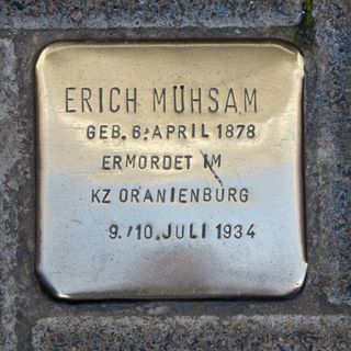 Stolperstein dedicated to Erich Mühsam