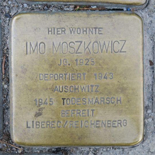 Stolperstein à la mémoire d’Imo Moszkowicz