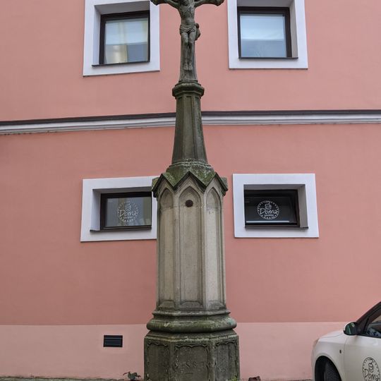 Wayside cross in Kostelní street