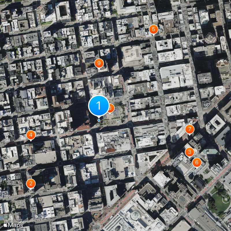 Westin St. Francis Mappa