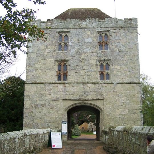 Barbican Tower And Bridge Over The Moat At Michelham Priory