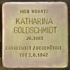 Stolperstein en memoria de Katharina Goldschmidt