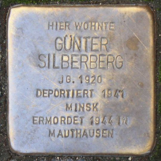 Stolperstein dedicated to Günter Silberberg